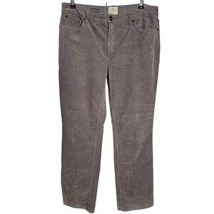 St. Johns Bay Women's Gray Corduroy Pants Straight Leg Size 12